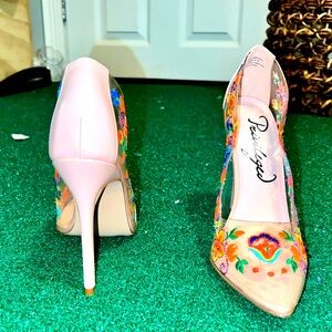 Mexican inspired multi colored heels